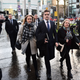 Paddy Jackson arrives at Belfast Laganside courts with family members on January 29, 2018 in Belfast, Northern Ireland. The Ireland and Ulster rugby player is accused of raping a woman in June 2016 at a property in south Belfast along with fellow Ulster and Ireland international Stuart Olding.